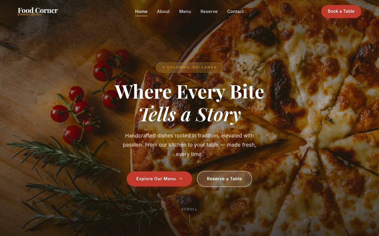 Food Corner website preview
